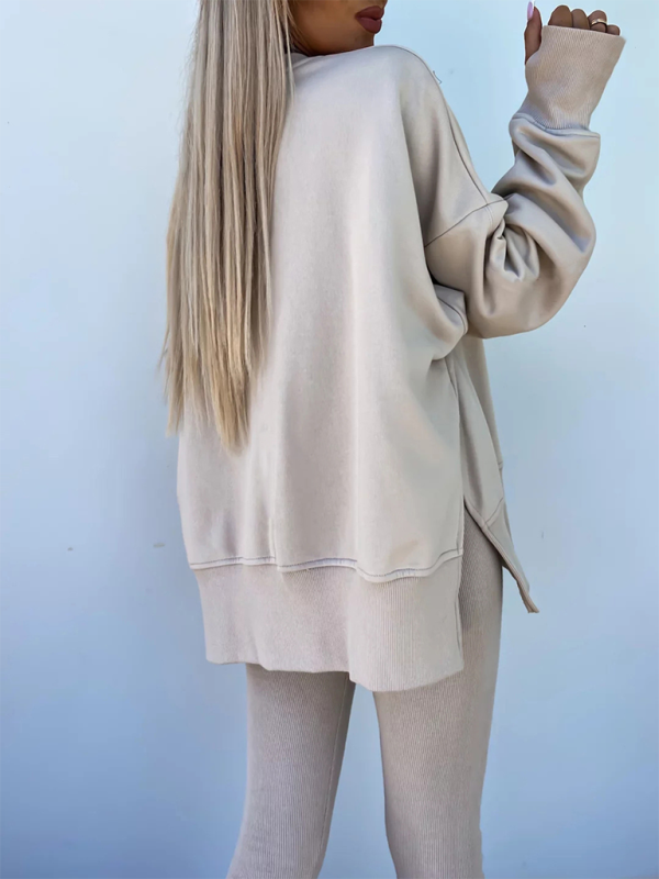 Levoire | Nouveau style décontracté coupe pantalon haut ample ensemble ensemble deux pièces