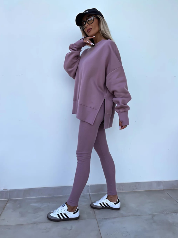Levoire | Nouveau style décontracté coupe pantalon haut ample ensemble ensemble deux pièces