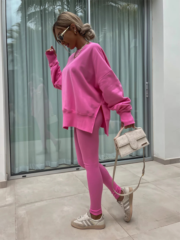Levoire | Nouveau style décontracté coupe pantalon haut ample ensemble ensemble deux pièces