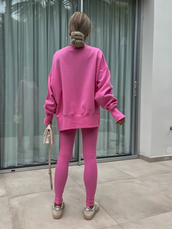 Levoire | Nouveau style décontracté coupe pantalon haut ample ensemble ensemble deux pièces