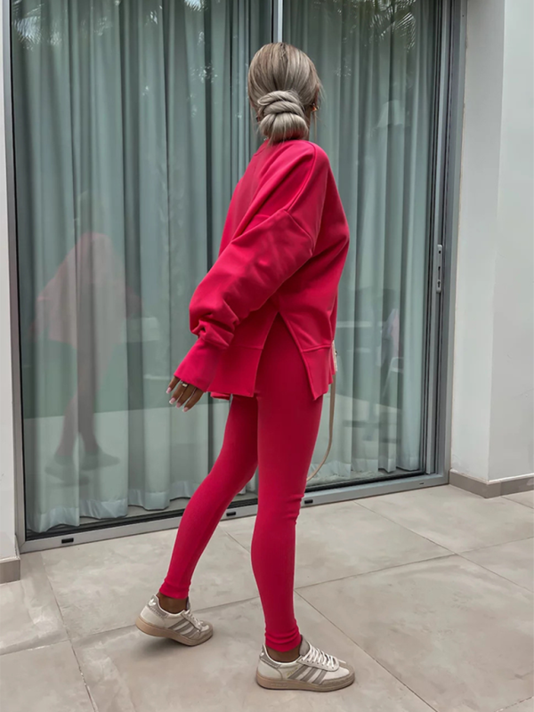 Levoire | Nouveau style décontracté coupe pantalon haut ample ensemble ensemble deux pièces