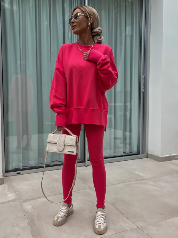 Levoire | Nouveau style décontracté coupe pantalon haut ample ensemble ensemble deux pièces