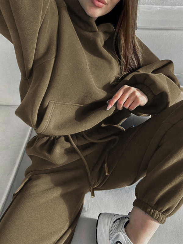 Levoire | Femmes nouvelle mode sport de loisir ensemble t-shirt collège Kaki