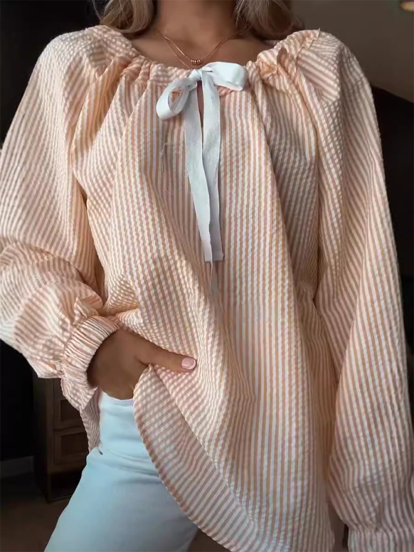 Levoire | Pour femmes top à rayures avec bretelles Orange