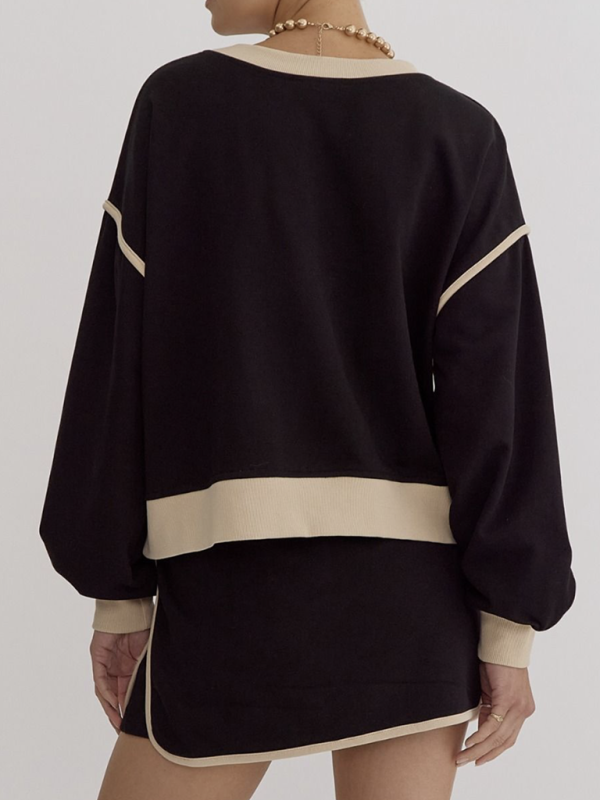 Levoire | Pour femmes Veste en maille décontractée + Jupe mi-longue Plus courte
