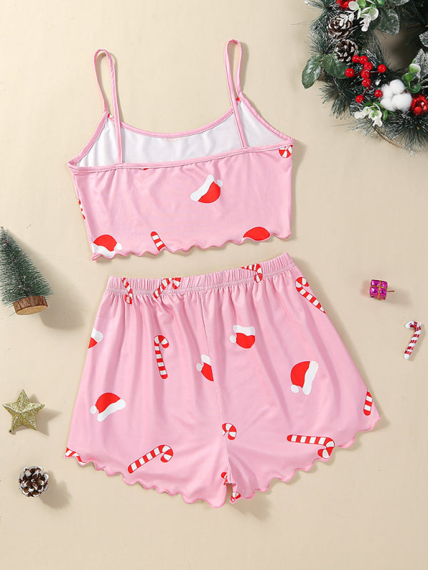 Levoire | Alphabet de Noël Joulupukki Ensemble de vêtements de loisirs imprimé deux pièces