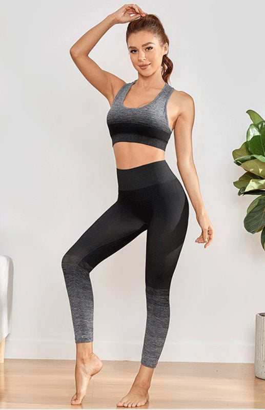 Levoire | Femme sans couture respirant régulateur d'humidité soutien-gorge de sport ensemble yoga