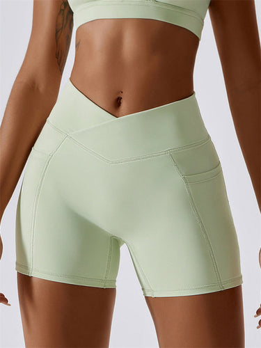 Levoire | Femme Naked Hip Pocket Crossover Livio Leggings Shorts de Sport