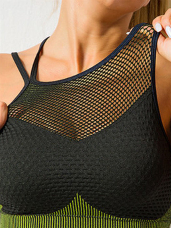 Levoire | Femme séchage rapide, ajusté, sans coutures, dos nu Camisole+Shorts Ensemble Yoga