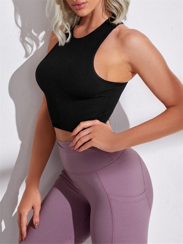 Levoire | Femmes Uni Col Rond Sèche Rapidement Bar Pit T-shirt de Sport