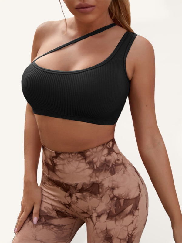 Levoire | Femmes Bretelles Sport Soutien Résistant Push Up Brassière de Sport Noir