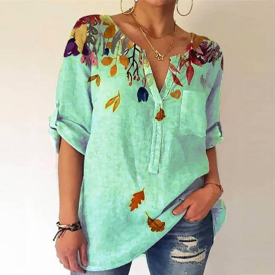 Levoire | Chemise Polo Imprimée Vendange Automne vert