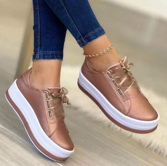 Levoire | Chaussures Confortables Et Tendance Pour Femmes Avec Lacets Rosa