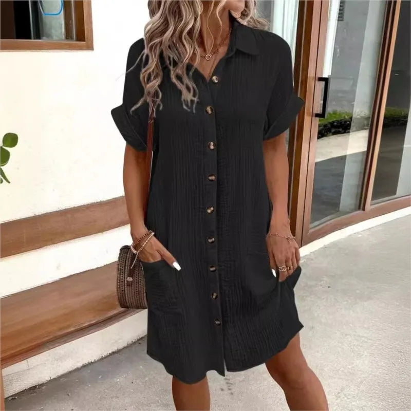 Levoire | La Robe Chemise D'Été Parfaite Pour Chaque Jour Noir