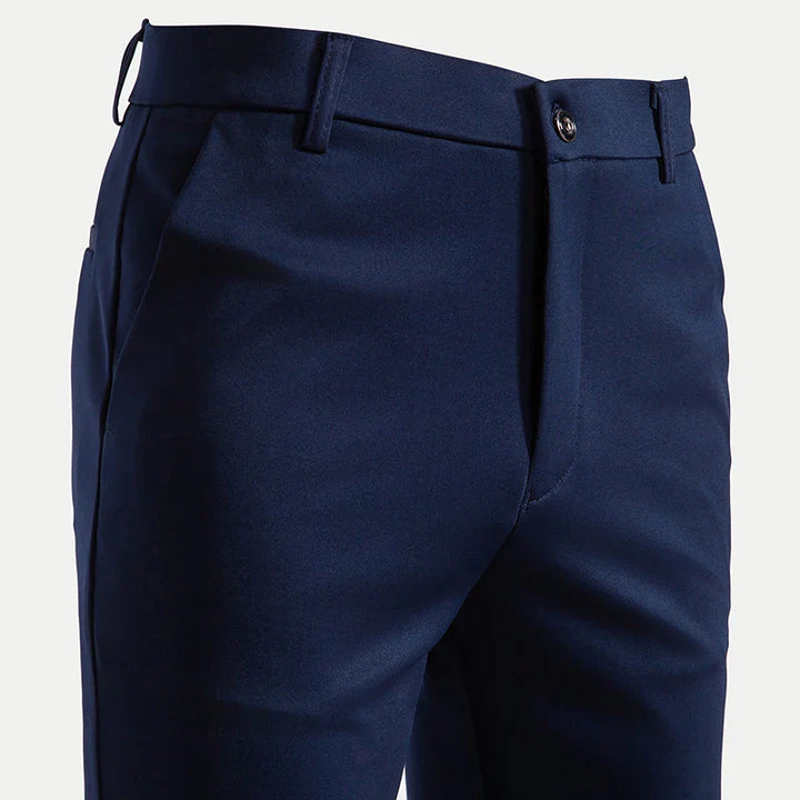 Levoire | Pantalons Slim Fit Kaki Parfait Pour Le Style Quotidien Et Le Confort Bleu