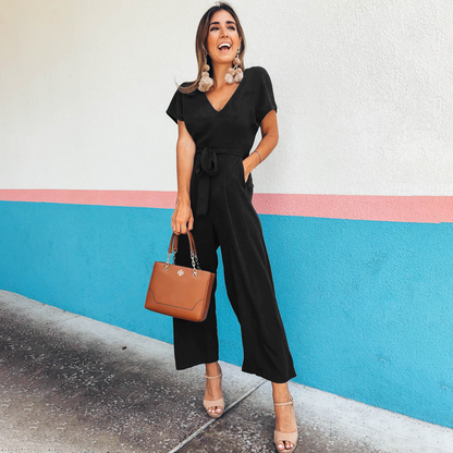 Levoire | Combinaison Élégante Décontractée Été Noir