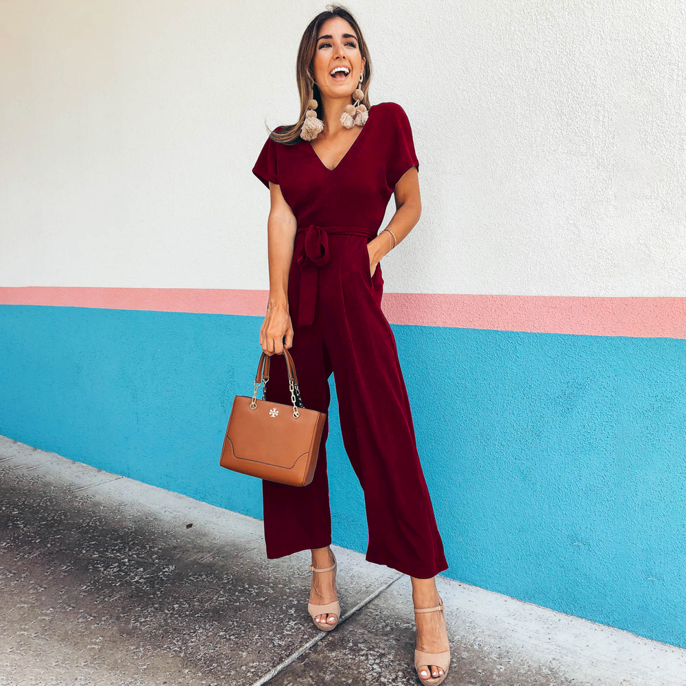 Levoire | Combinaison Élégante Décontractée Été Bordeaux