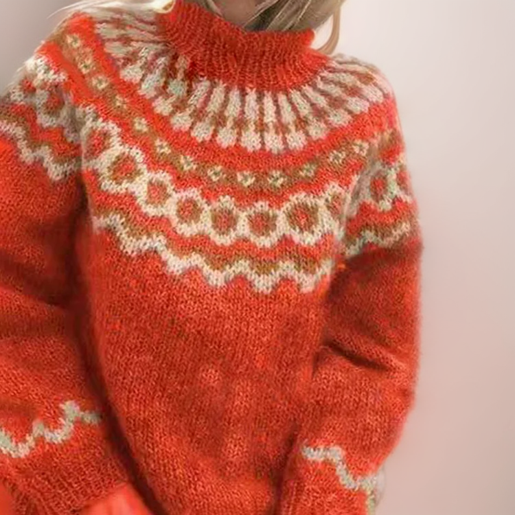 Levoire | Pull À Col Roulé Épais Et Confortable Orange