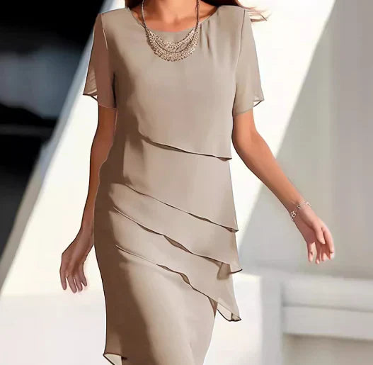 Levoire | Mini Robe Unie Sans Manches Beige