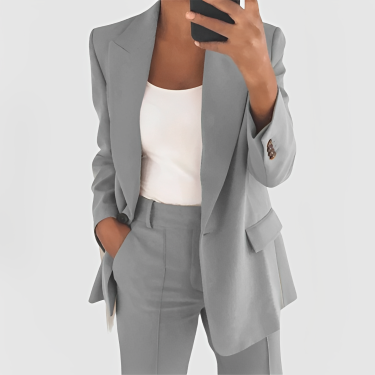 Levoire | Classique Blazer Dress Pour Femmes Gris