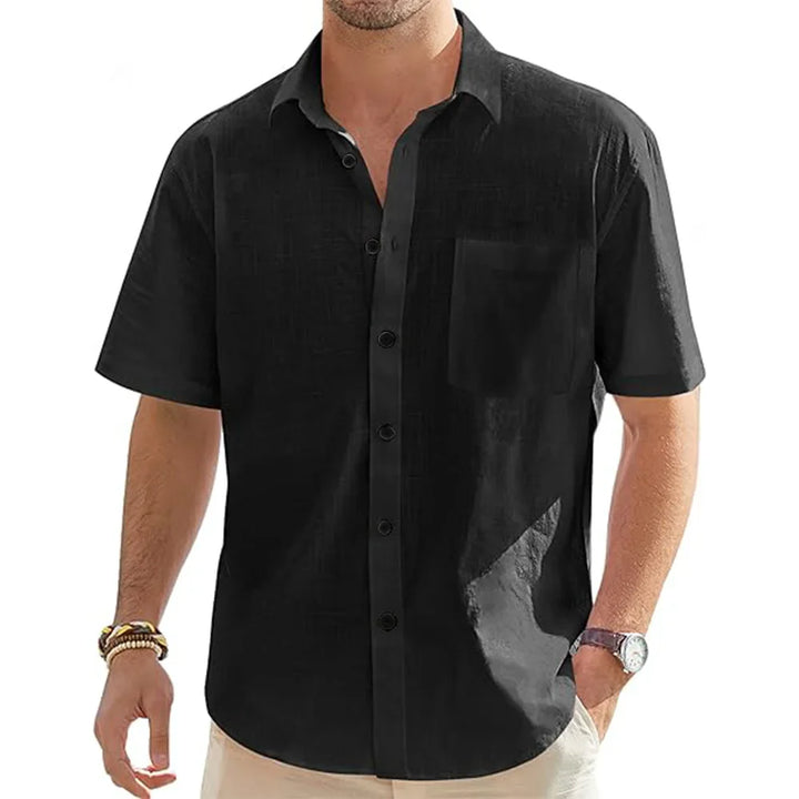 Levoire | Coton Lin T-Shirts D'Été Respirant Et Élégant Noir