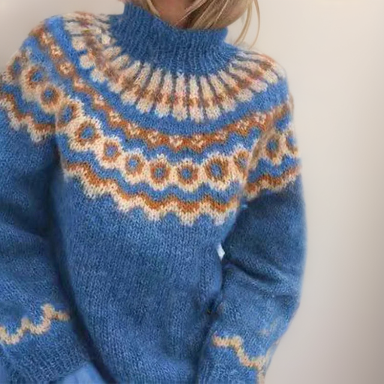 Levoire | Pull À Col Roulé Épais Et Confortable Bleu