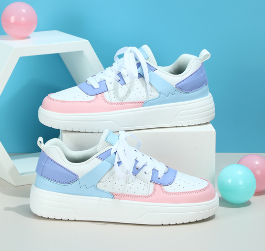 Levoire | Baskets Pour Femmes Avec Couleur Contrastante Rose blanc