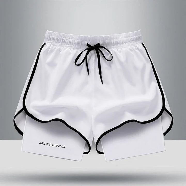 Levoire | Shorts De Sport En Soie Pour Hommes : Léger Et Respirant Pour L'Entraînement Estival Blanc
