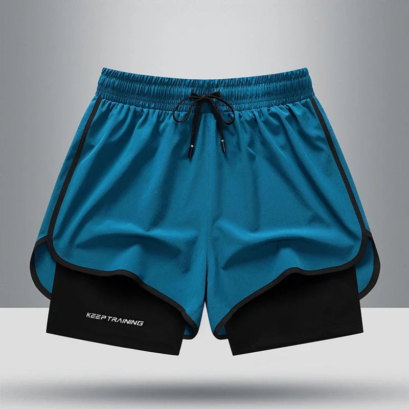 Levoire | Shorts De Sport En Soie Pour Hommes : Léger Et Respirant Pour L'Entraînement Estival Bleu