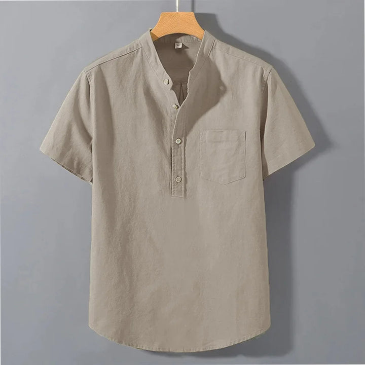 Levoire | Chemise Légère à Boutons pour Hommes Élégante Khaki