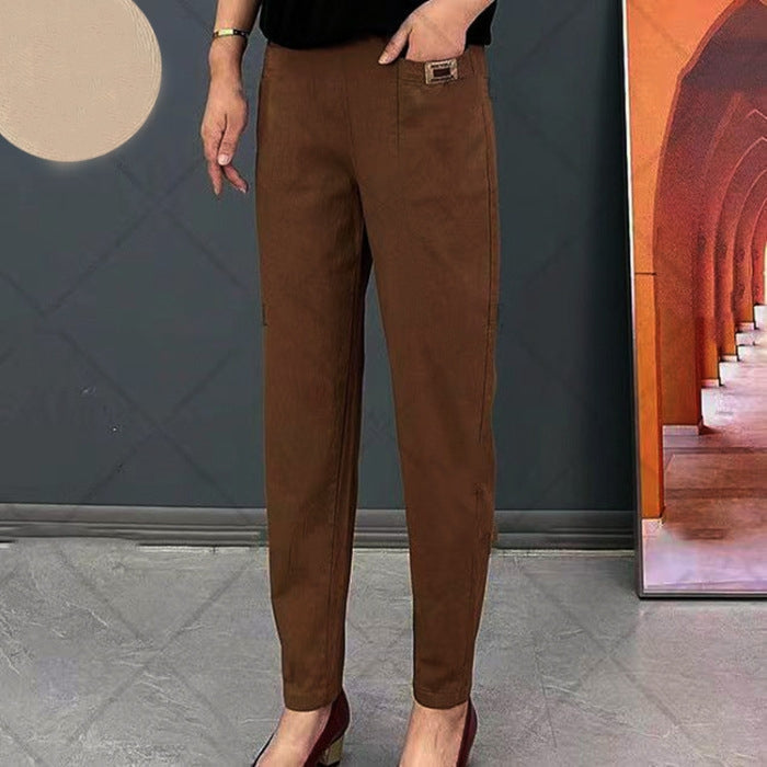 Levoire | Pantalons en coton élégants Marron foncé
