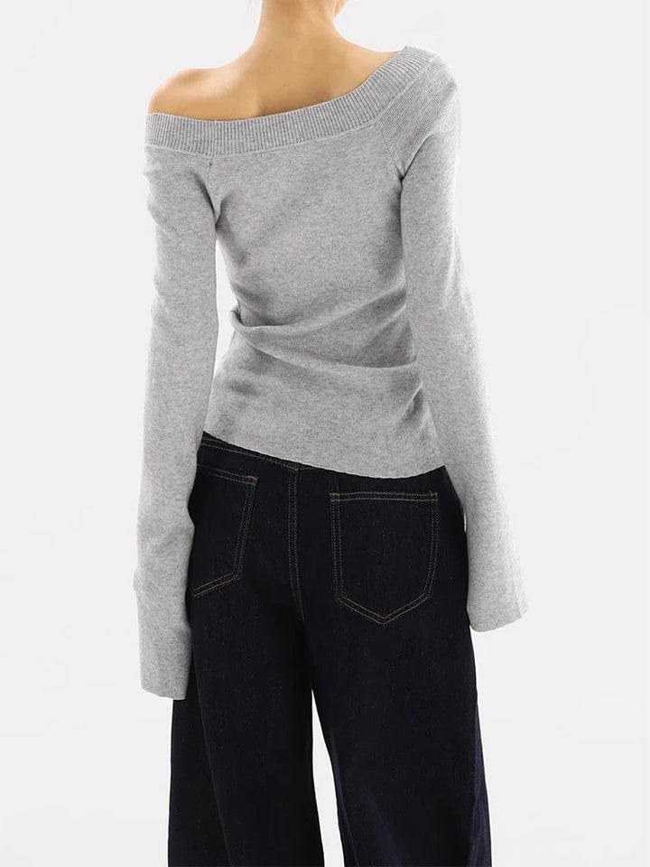 Levoire | Off Shoulder Pullover Naisille Tyylikäs Ja Mukava Syysmuoti
