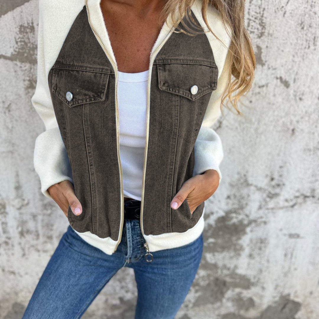 Levoire | Veste Longue à Manches Zippée Confortable gris foncé
