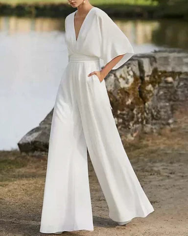 Levoire | Printemps Combinaisons À Manches Longues Avec Fermeture Éclair Unie Beige