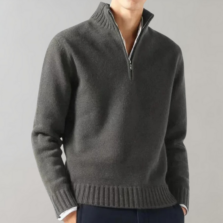 Levoire | Pull Semi-Zippé Gris