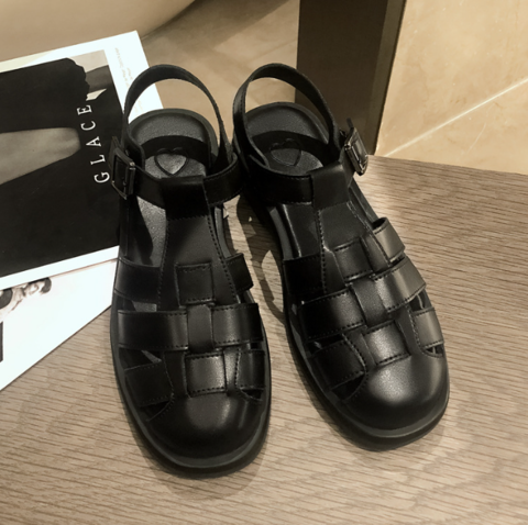 Levoire | Sandales Romaines Pour Femmes Noir