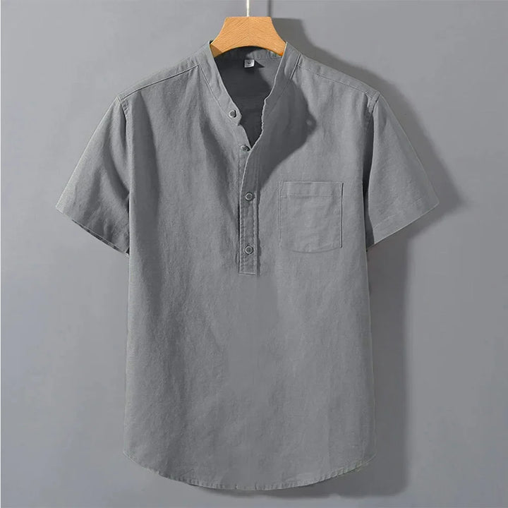 Levoire | Chemise Légère à Boutons pour Hommes Élégante Gris