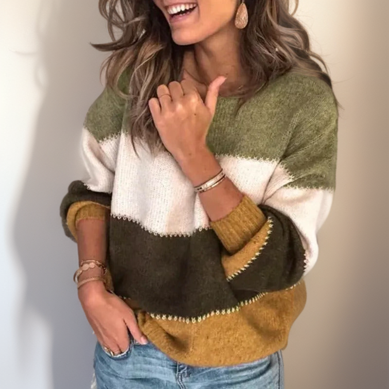 Levoire | Pull Rayé Luxe Confortable Jaune