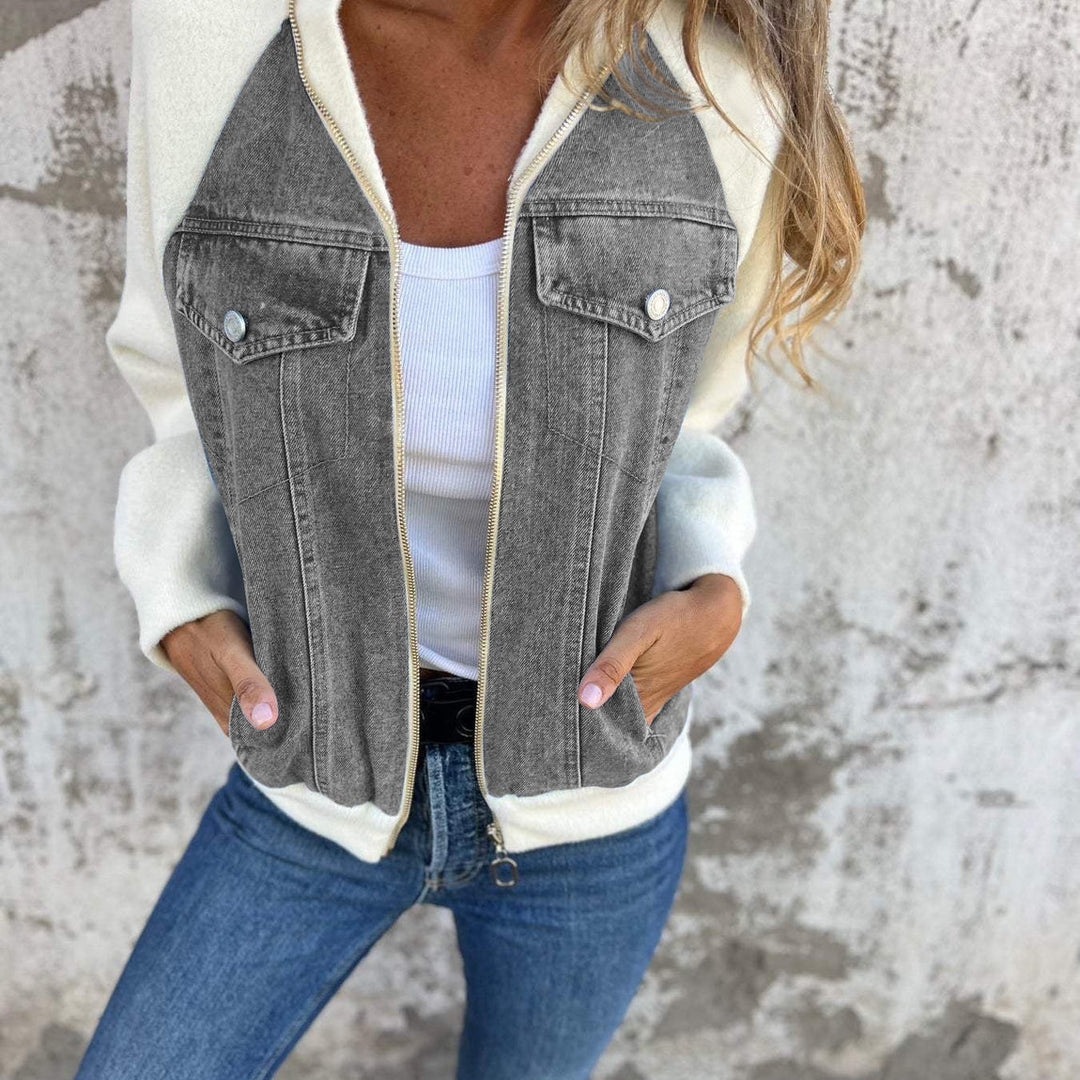 Levoire | Long Comfortable Jacket With Long Sleeves And Zipper Closure Gris
