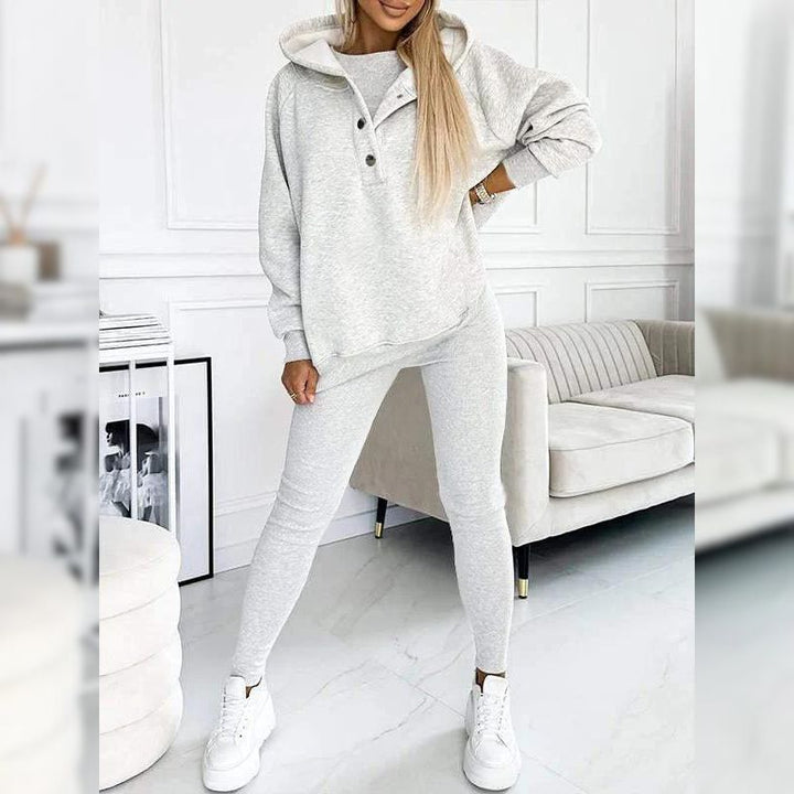 Levoire | Ensemble Tendance Ultime Chic Pour Femmes Gris clair