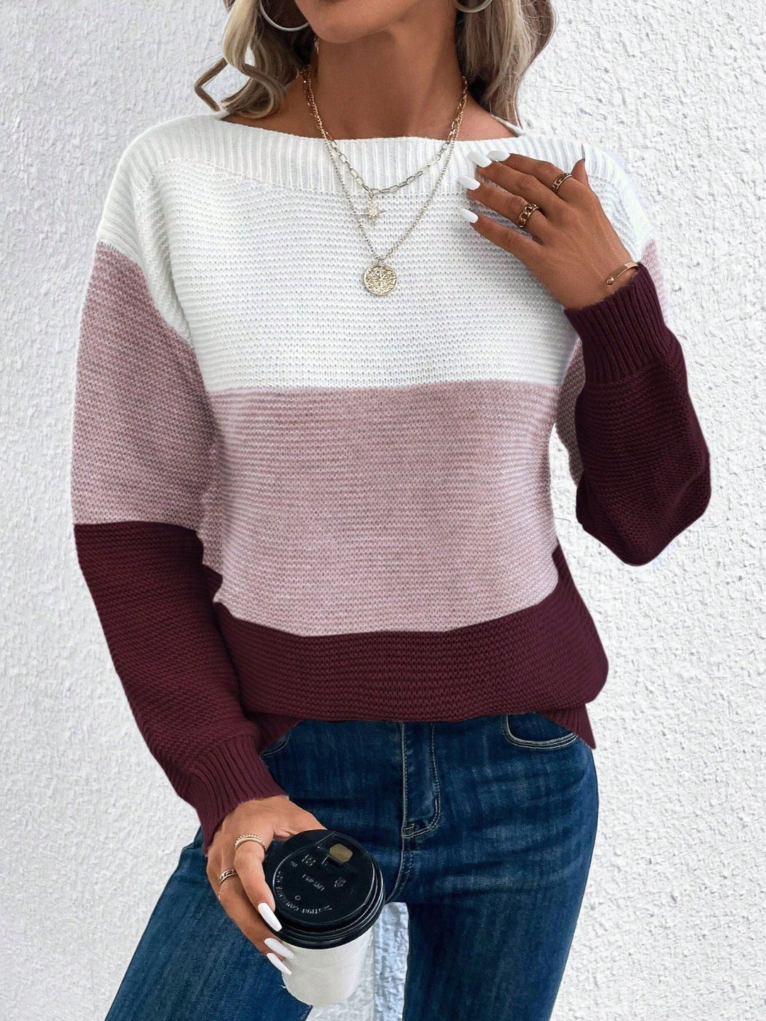 Levoire | Pull Classique Avec Coupe Élégante Rot