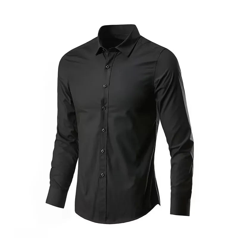 Levoire | Fit Antifalten Chemise Non Repassée Confort Et Apparence Brillante Noir