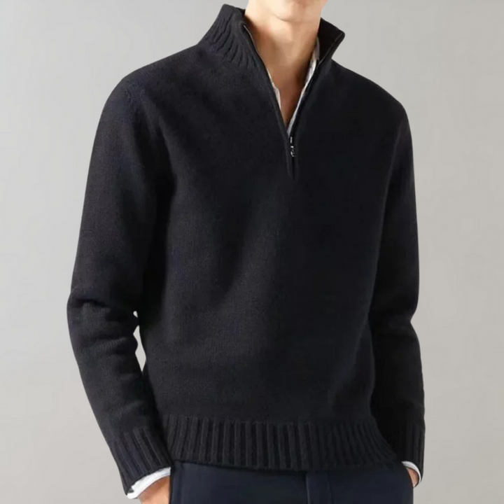 Levoire | Pull Semi-Zippé Noir