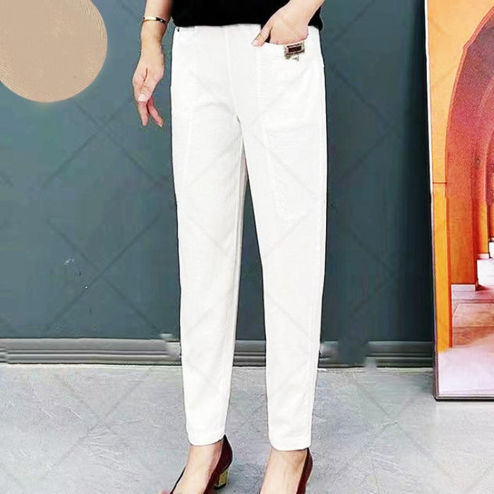 Levoire | Pantalons en coton élégants Blanc