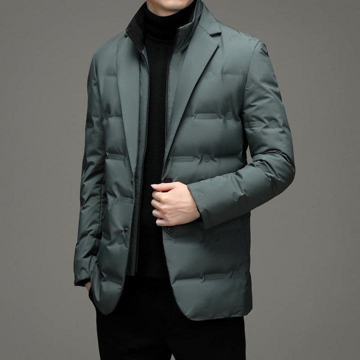 Levoire | Long Coat With Long Sleeves Heating With Zipper Vert