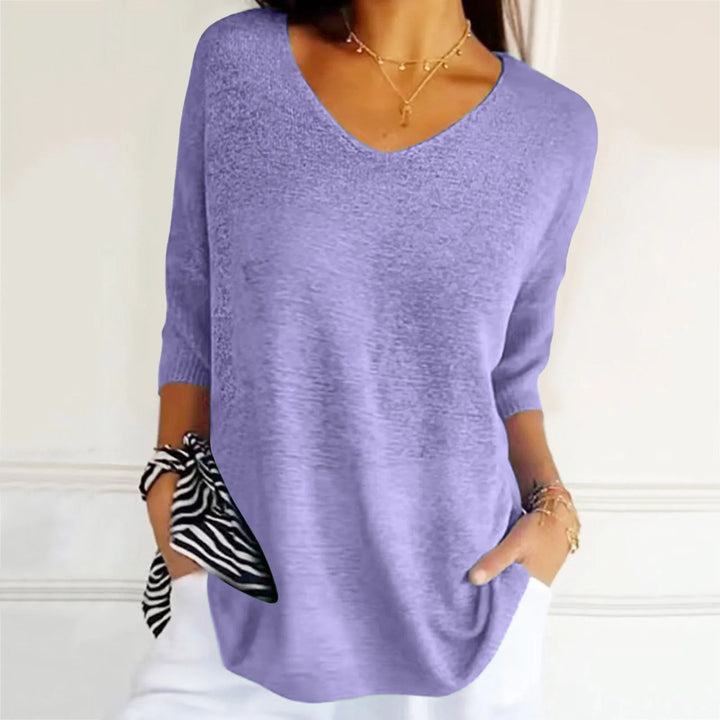 Levoire | Blouse D'Été Avec Décolleté En V Lilas
