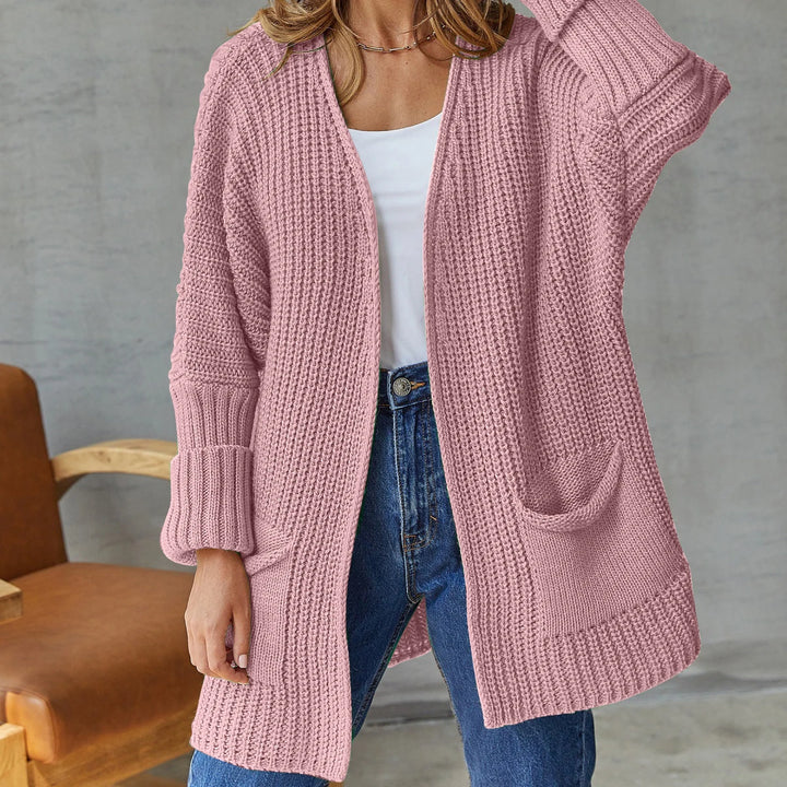 Levoire | Veste En Tricot Pour Femmes Avec Poches Rosa