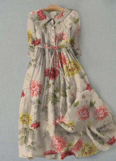 Levoire | Robe décontractée femme à motif floral botanique