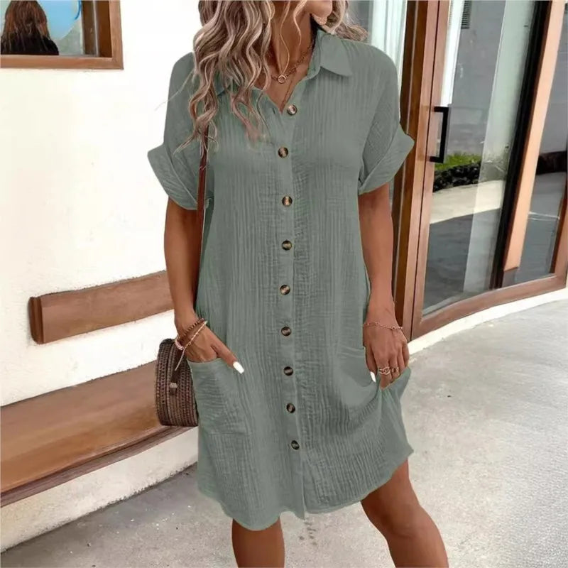 Levoire | La Robe Chemise D'Été Parfaite Pour Chaque Jour Vert