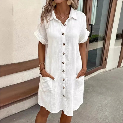 Levoire | Robe d'été avec col Blanc